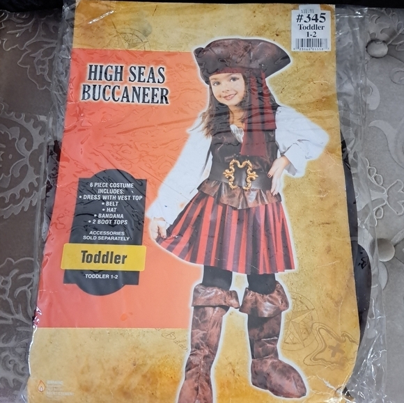 NEW Halloween Costume High Seas Buccaneer  Toddler 1-2 - Picture 1 of 5
